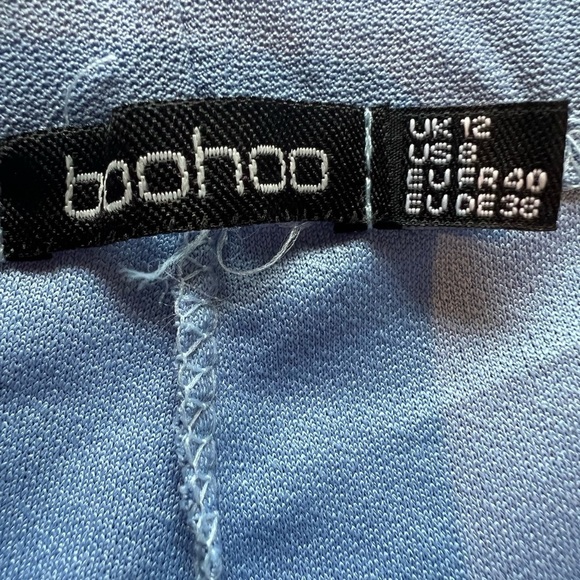 Boo hoo Periwinkle Size 8 Lightweight Wide Leg High Waist Pants - Picture 7 of 9